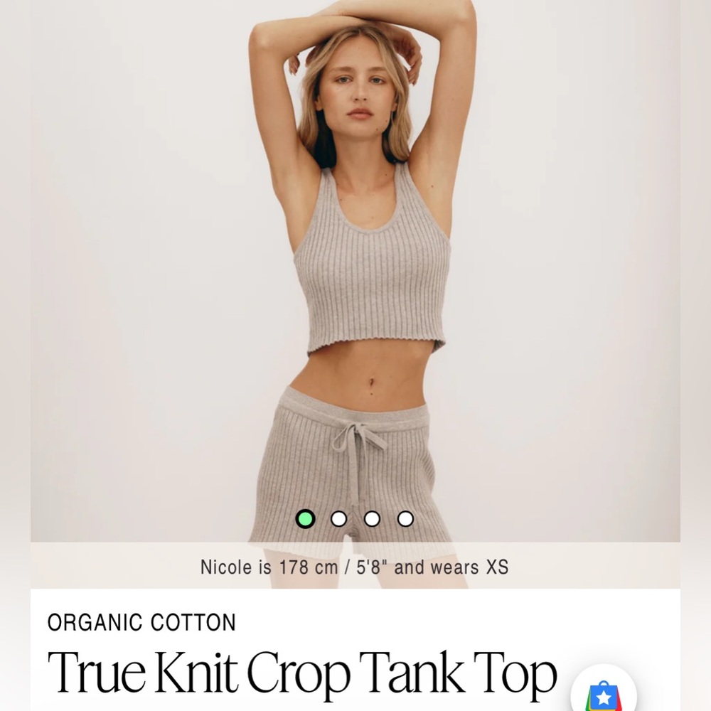 ORGANIC BASICS TRUE KNIT CROP TANK TOP